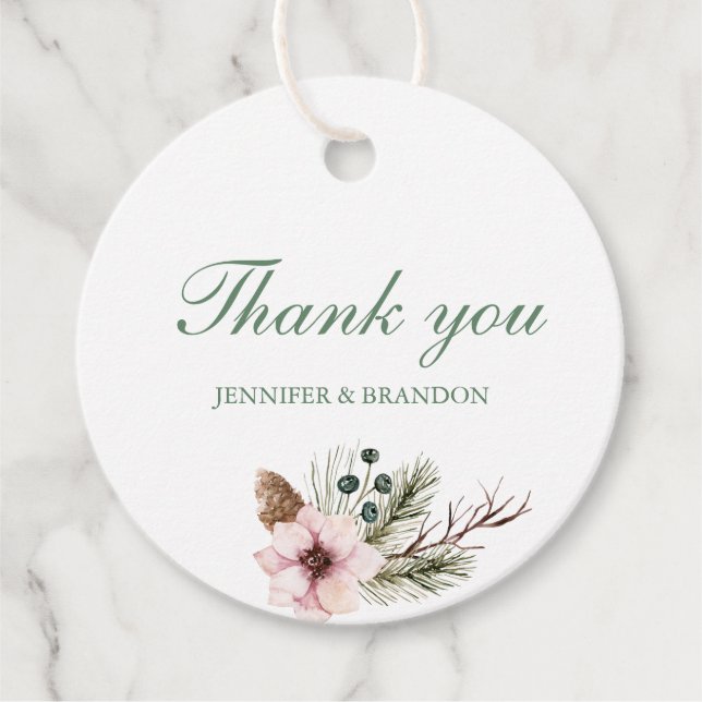 Étiquette de remerciement pour cadeau de mariage f (Devant)