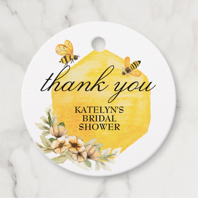 Étiquette de remerciement pour enterrement de vie  (Devant)