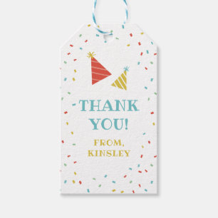 Étiquette de remerciement pour fête d'anniversaire