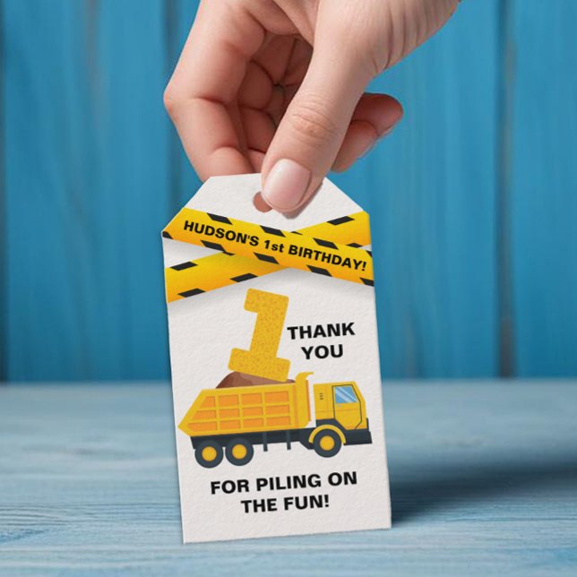 Étiquette de remerciement pour fête d'anniversaire (1st Birthday Favor Tag)