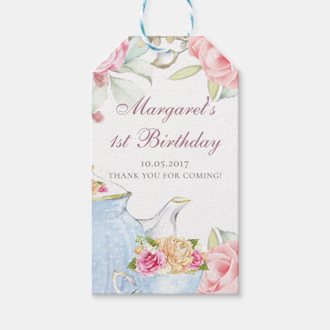 Étiquette de remerciement pour fête d'anniversaire (Devant)