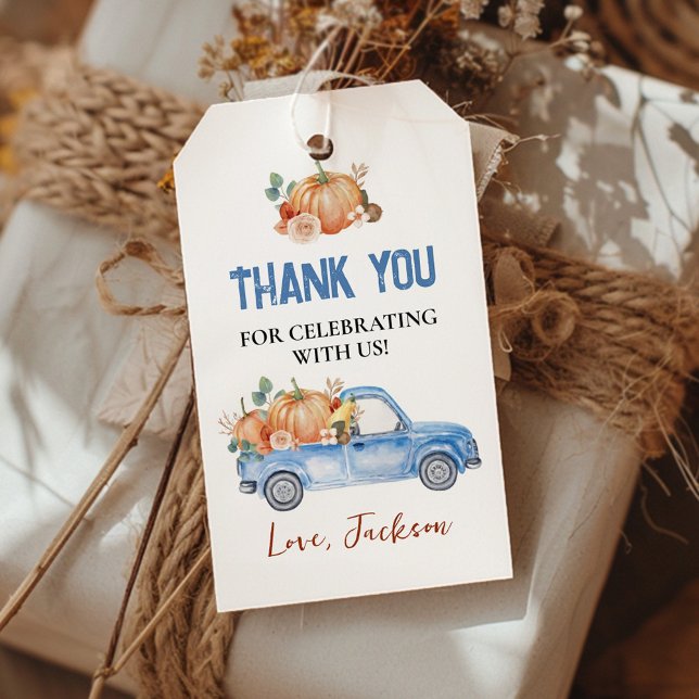 Étiquette de remerciement pour fête du camion de c (Créateur téléchargé)