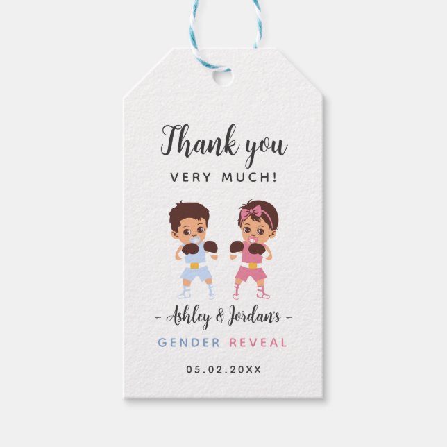 Étiquette de remerciement pour la révélation du se (Devant)