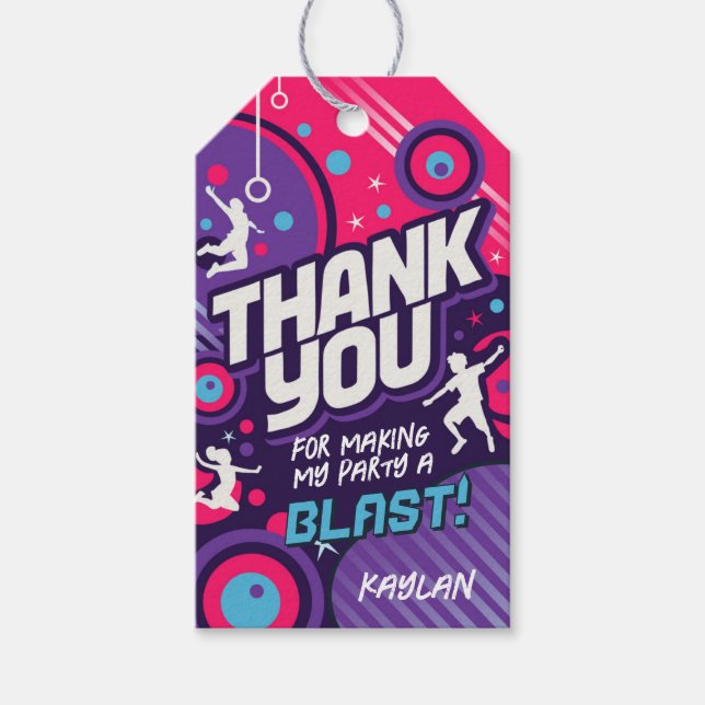 Étiquette de remerciement pour les faveurs de fête (Devant)