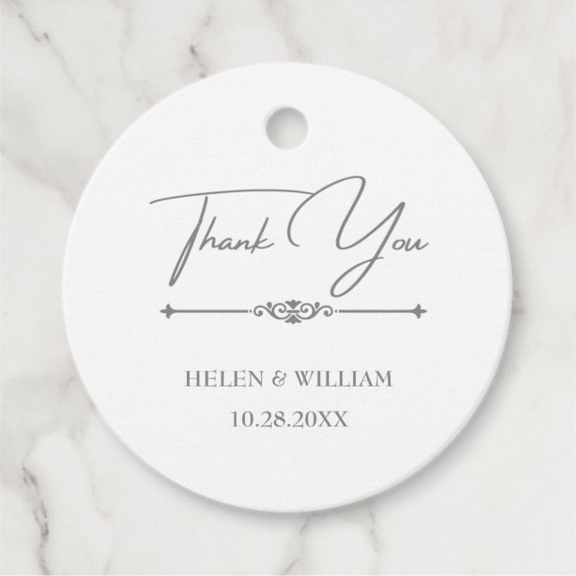 Étiquette de remerciement style bohème (Devant)