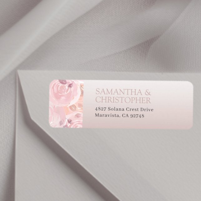 Étiquette de réponse de mariage élégante en or ros (Créateur téléchargé)