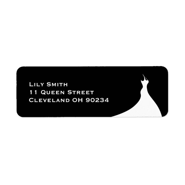 Étiquette de réponse pour une élégante baby shower (Devant)