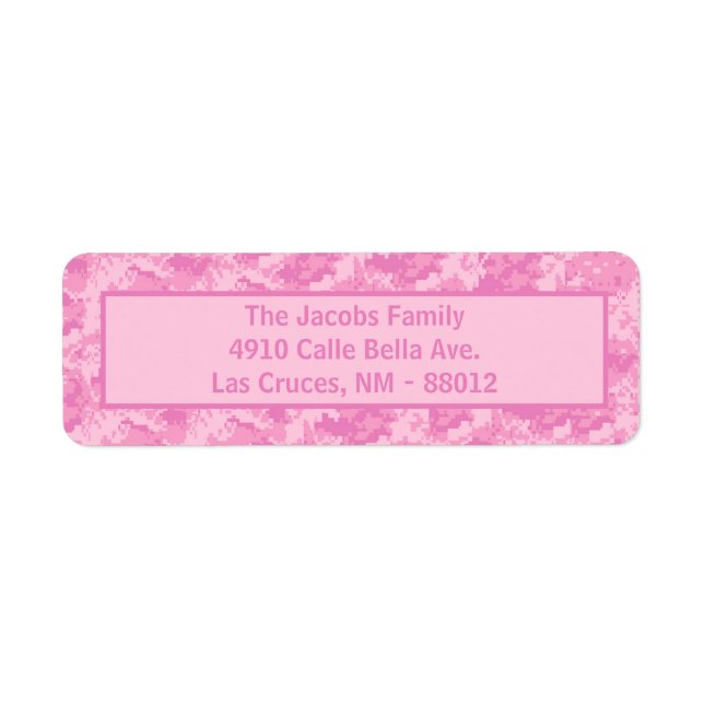 Étiquette de retour ACU PinkARMY ACU de 0,75 po x  (Devant)