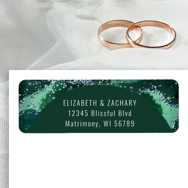 Étiquette de retour d'adresse de mariage à arche v (Créateur téléchargé)