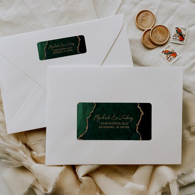 Étiquette de retour d'adresse de mariage à l'écrit (Créateur téléchargé)