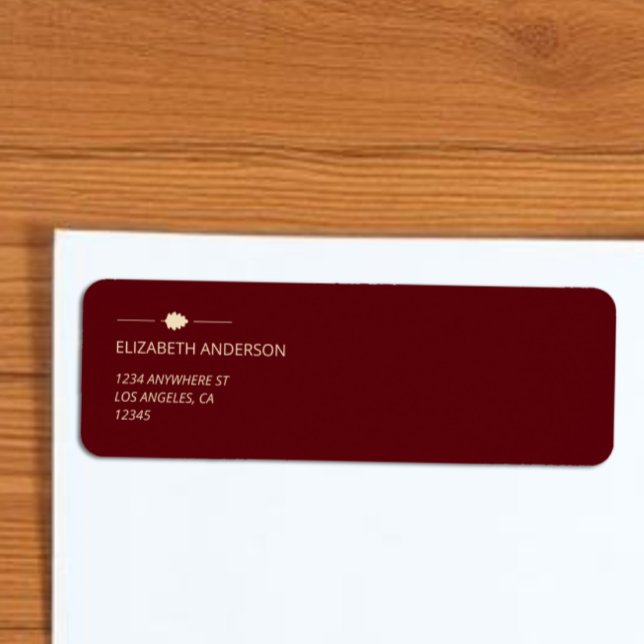 Étiquette de retour d'adresse de mariage automnal  (Créateur téléchargé)