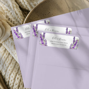 Étiquette de retour d'adresse de mariage Bohème La