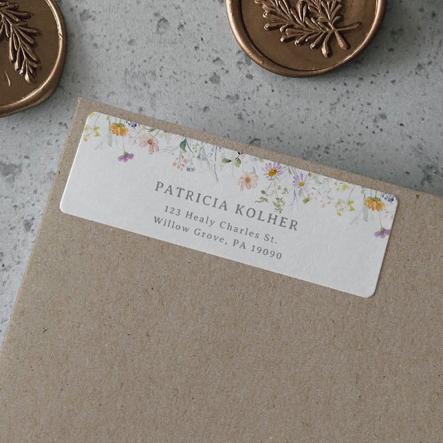 Étiquette de retour d'adresse de mariage de jardin (Créateur téléchargé)
