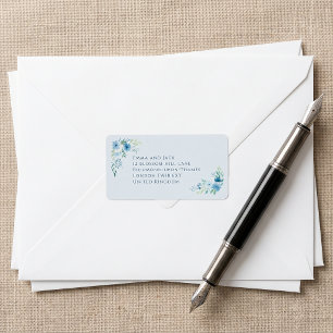 Étiquette de retour d'adresse de mariage florale b