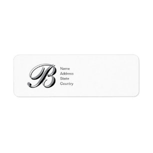 Étiquette de retour d'adresse en écriture B person