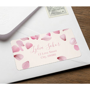 Étiquette de retour d'adresse personnalisable rose