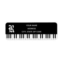 Étiquette de retour d'adresse Touches de Piano