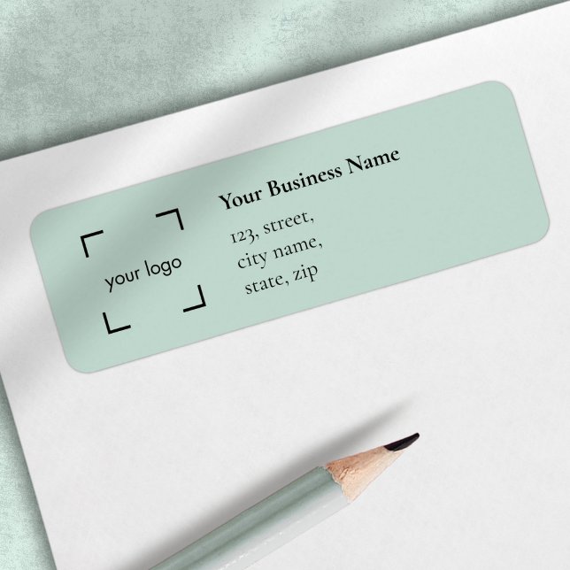 Étiquette de retour d'affaires Turquoise (Créateur téléchargé)