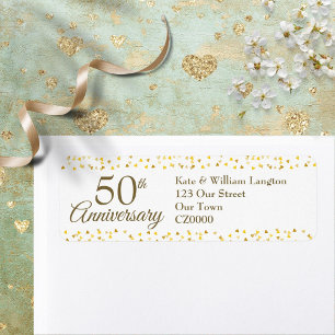 Étiquette de retour d'anniversaire en confettis do