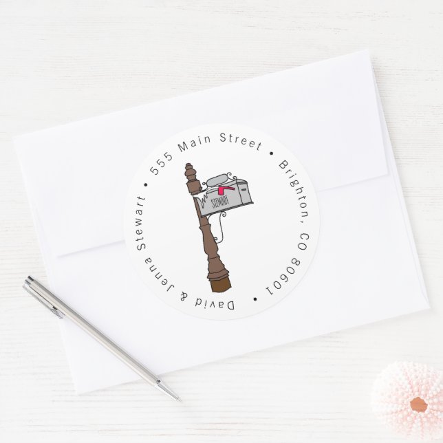 Étiquette de retour de boîte aux lettres de Noël (Enveloppe)