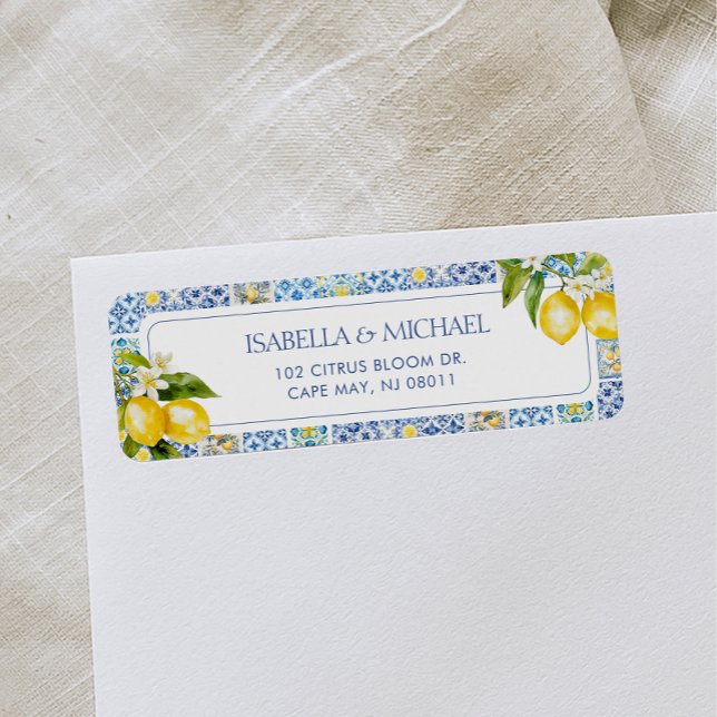 Étiquette de retour de citron de la côte d'Amalfi (Créateur téléchargé)