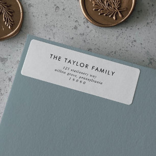 Étiquette de retour de famille de carte de vacance