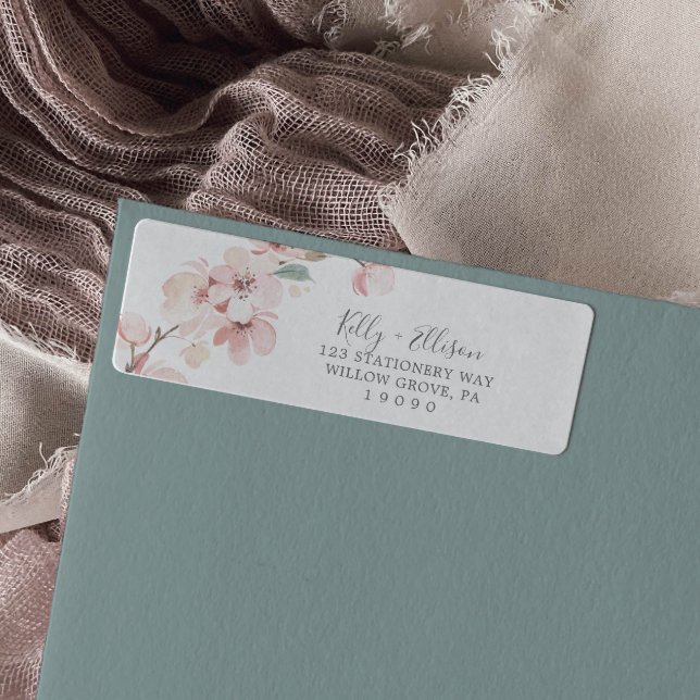 Étiquette de retour de fleurs de cerisier de print (Créateur téléchargé)