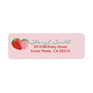 Étiquette de retour de gâteau fraise 2