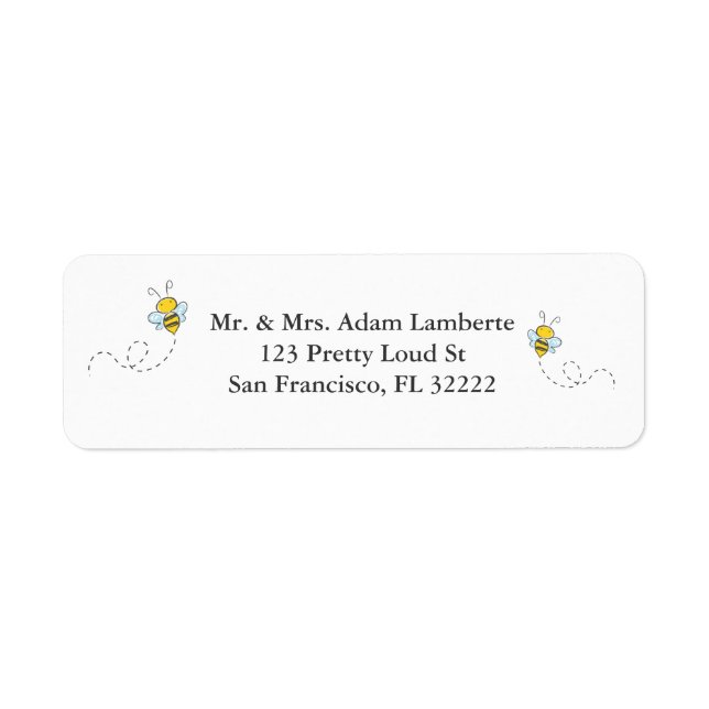 Étiquette de retour de l'adresse personnalisée de  (Devant)