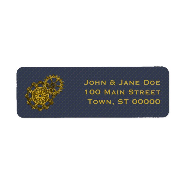 Étiquette de retour de l'horloge tissée (Devant)