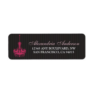 Étiquette de retour de lustre classique (fuchsia)