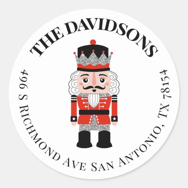 Étiquette de retour de nocrasse de Noël (Devant)