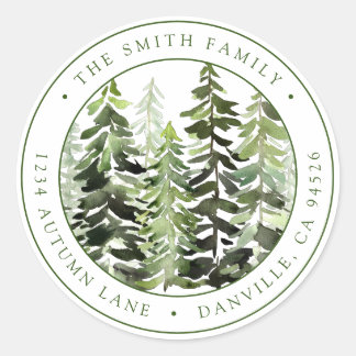 Étiquette de retour de Noël circulaire personnalis