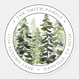 Étiquette de retour de Noël circulaire personnalis