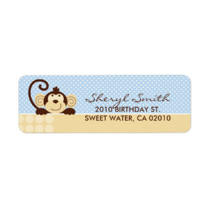 Étiquette de retour de singe de mod