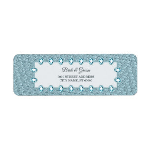 Étiquette de retour décoratif Turquoise