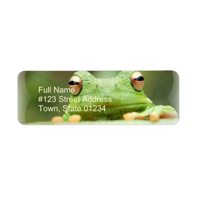 Étiquette de retour des yeux de grenouille (Devant)