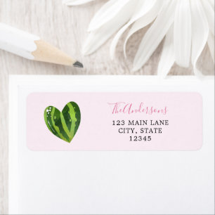 Étiquette de retour du coeur de Watermelon