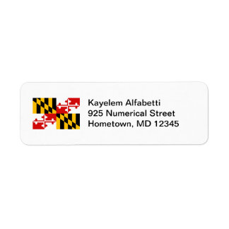Étiquette de retour du drapeau du Maryland