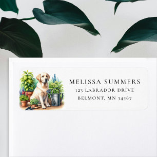 Étiquette de retour du jardin de printemps du Labr