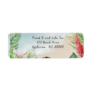 Étiquette de retour du Mariage Paradise Blooms
