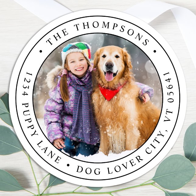 Étiquette de retour d'une photo personnalisée mode (Créateur téléchargé)