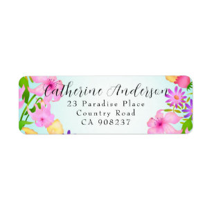 Étiquette de retour Jardin Floral