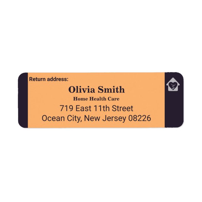 Étiquette de retour personnalisé et logo pour les  (Devant)