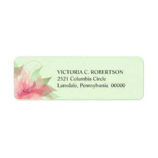 Étiquette de retour Stargazer Rose & Green Floral
