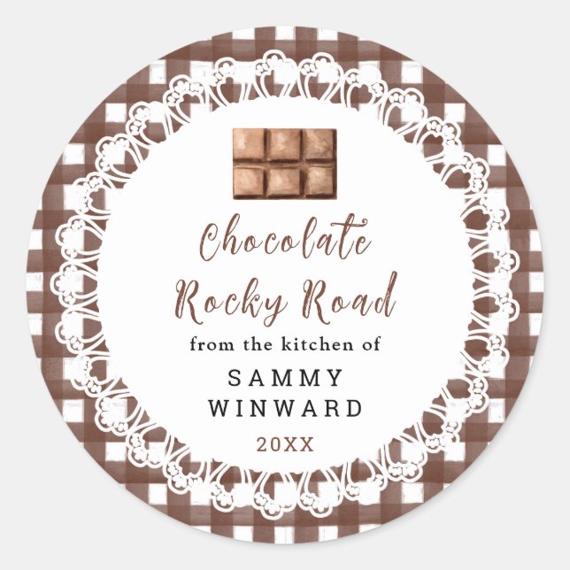 Étiquette de Route Rocailleuse au Chocolat Maison (Devant)