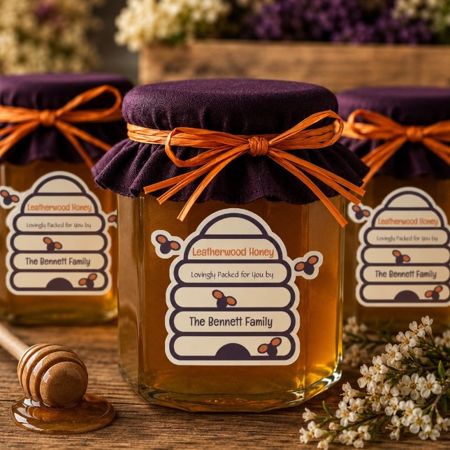 Étiquette de ruche d'abeille découpée pour miel em (Créateur téléchargé)