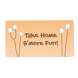Étiquette de sac de cadeau de S'mores