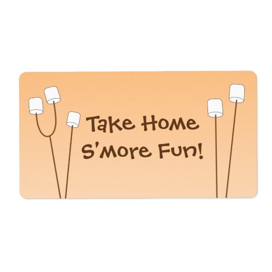 Étiquette de sac de cadeau de S'mores