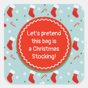 Étiquette de sac pour le Stuffer Stocker de Noël